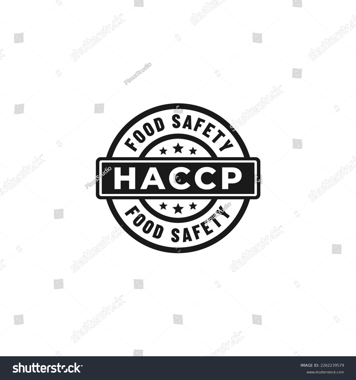 Simple HACCP Food Safety Icon Or HACCP Food - Royalty Free Stock Vector ...