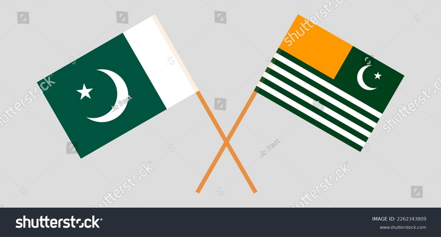 Crossed flags of Pakistan and Azad Kashmir. - Royalty Free Stock Vector ...