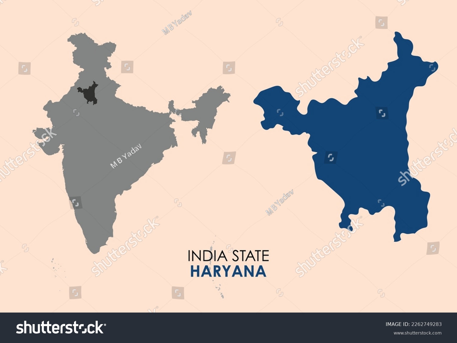 Map Of Haryana , Map Of Haryana With India, Map - Royalty Free Stock ...