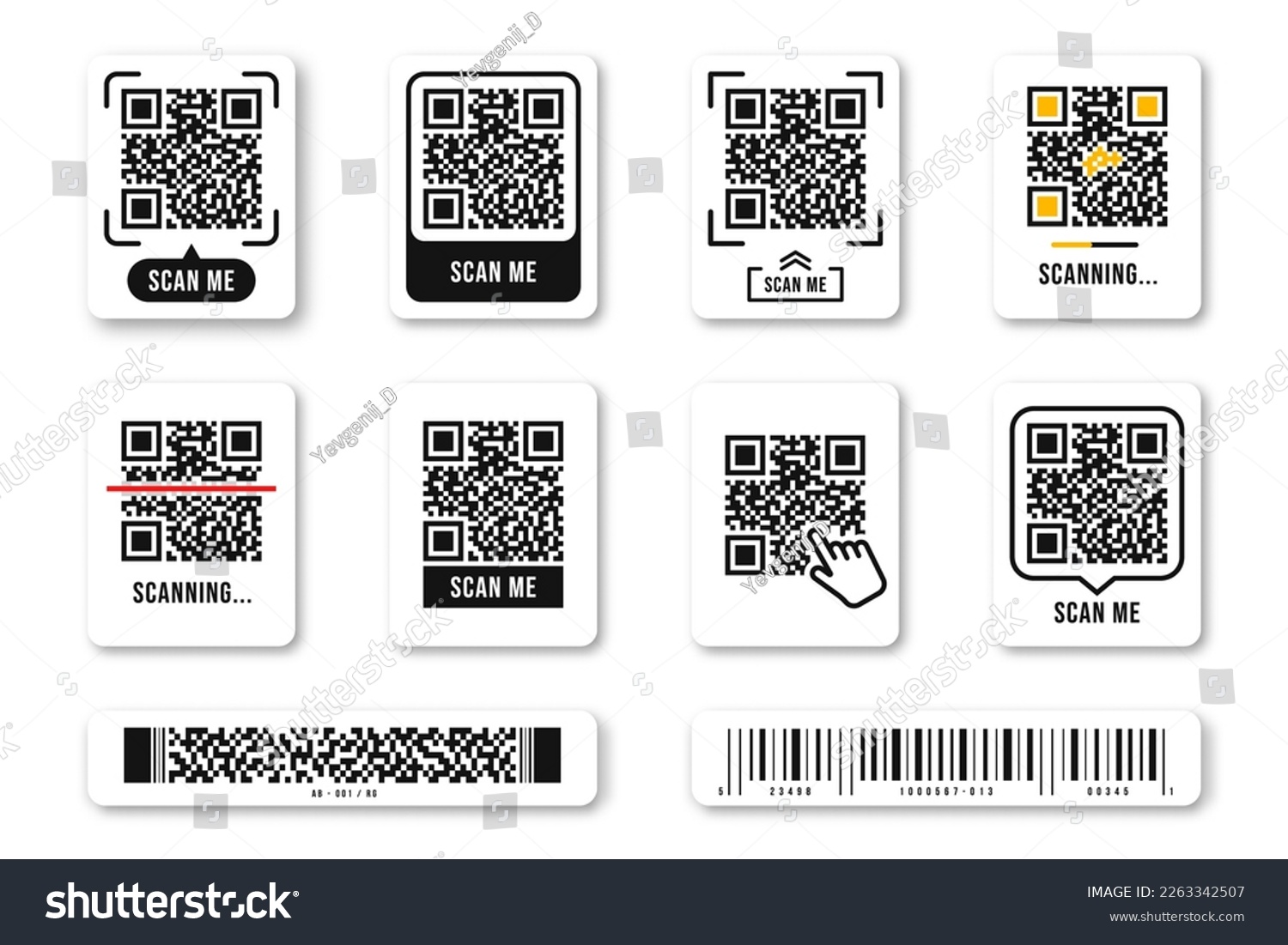 QR code, Quick Response code. QR code templates - Royalty Free Stock ...