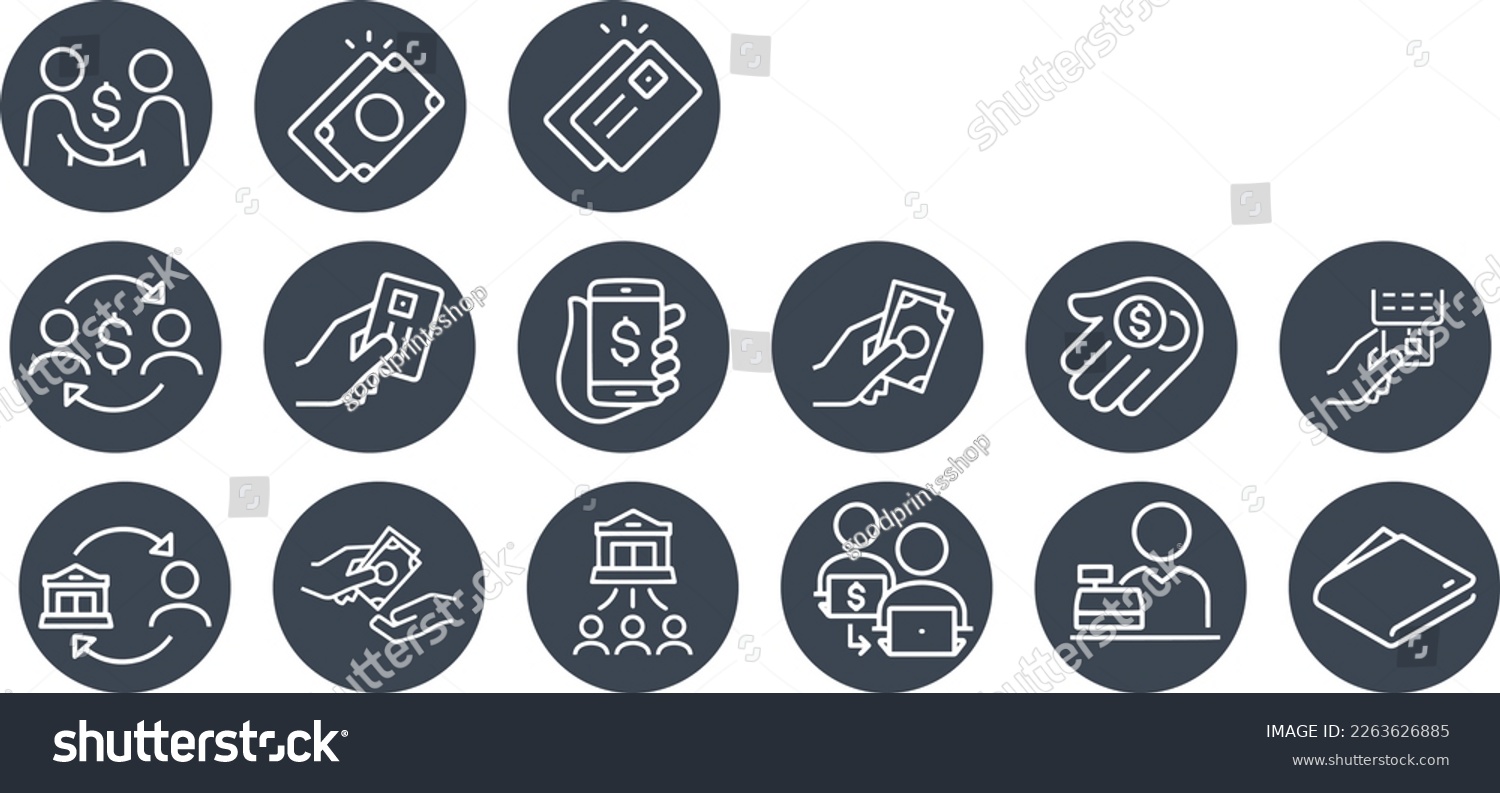 Payment Methods icons vector design #2263626885
