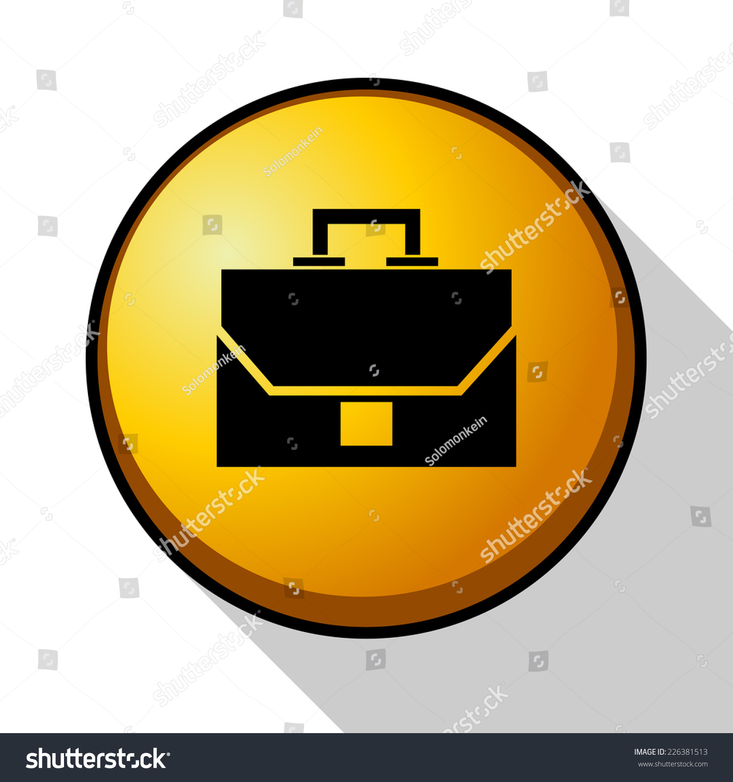 Vector black portfolio. Icon illustration - Royalty Free Stock Vector ...