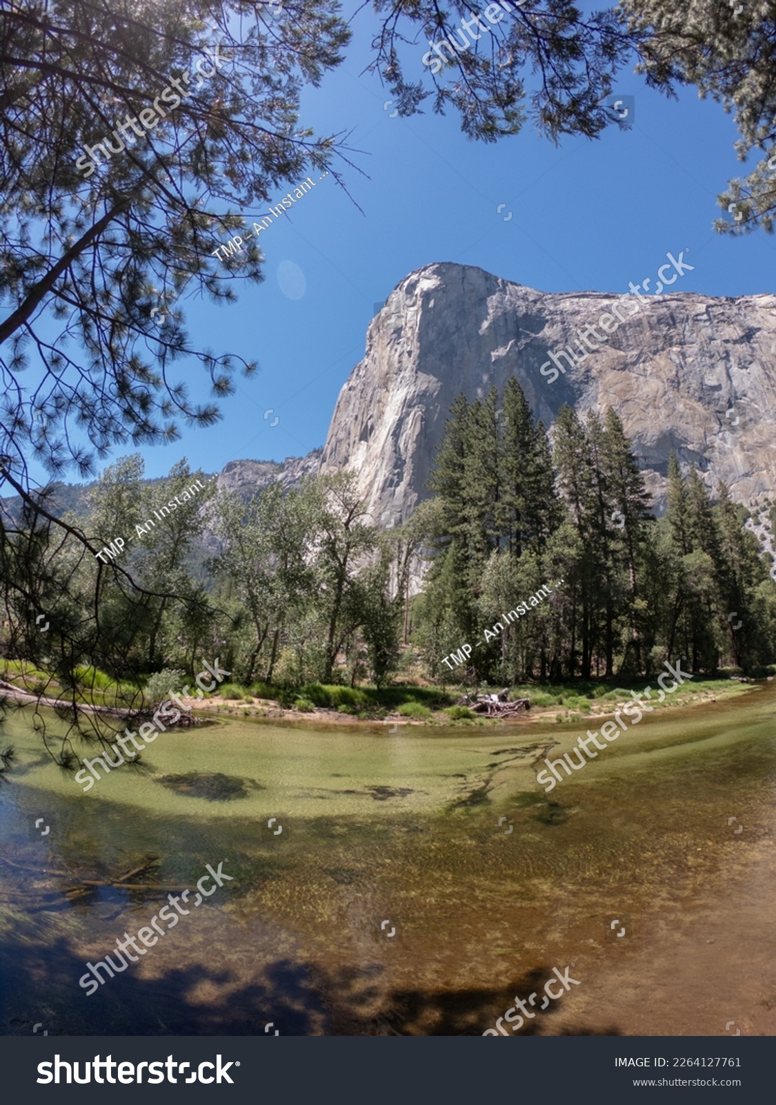 The El Capitan ("the Captain" or "the Chief") is a vertical rock formation in Yosemite National Park, on the north side of Yosemite Valley, near its western end in California, USA. #2264127761