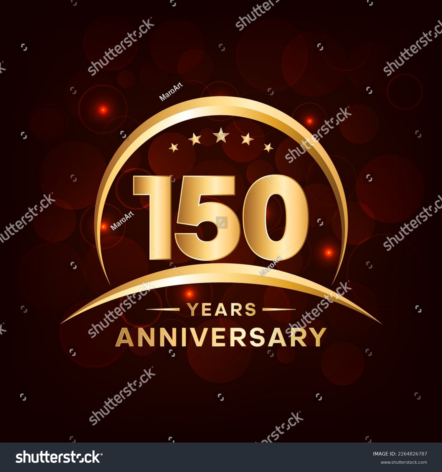 150th Anniversary. Anniversary logo design with - Royalty Free Stock ...