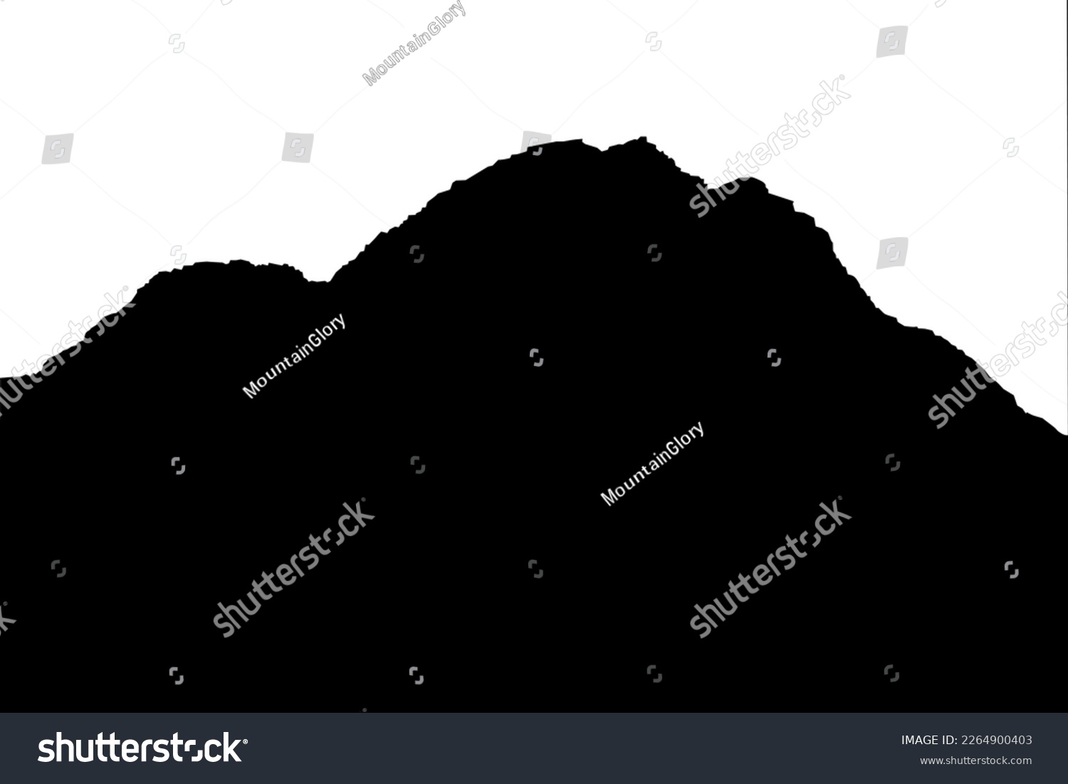 Snowdonia real tryfan mountain silhouette - Royalty Free Stock Vector ...