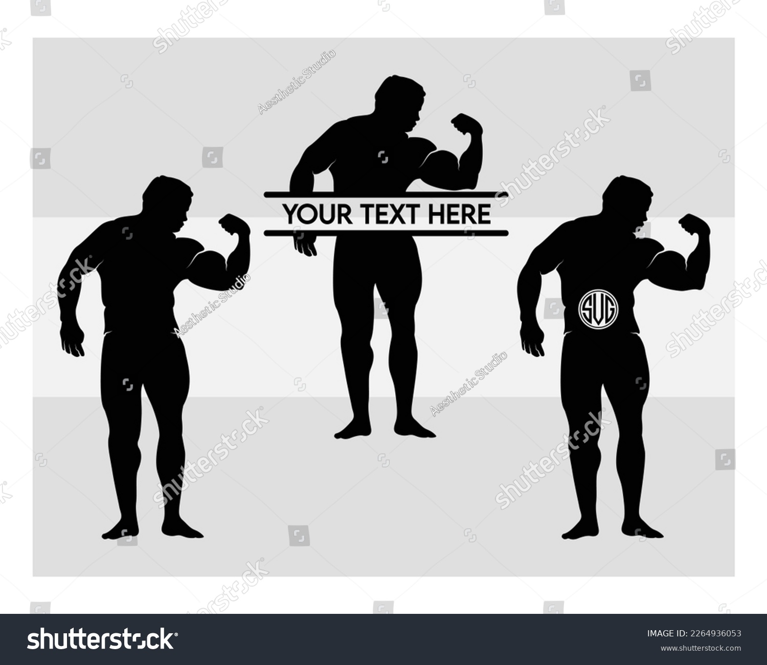 Bodybuilder SVG, Gym, Muscle Man Svg, Workout, - Royalty Free Stock ...