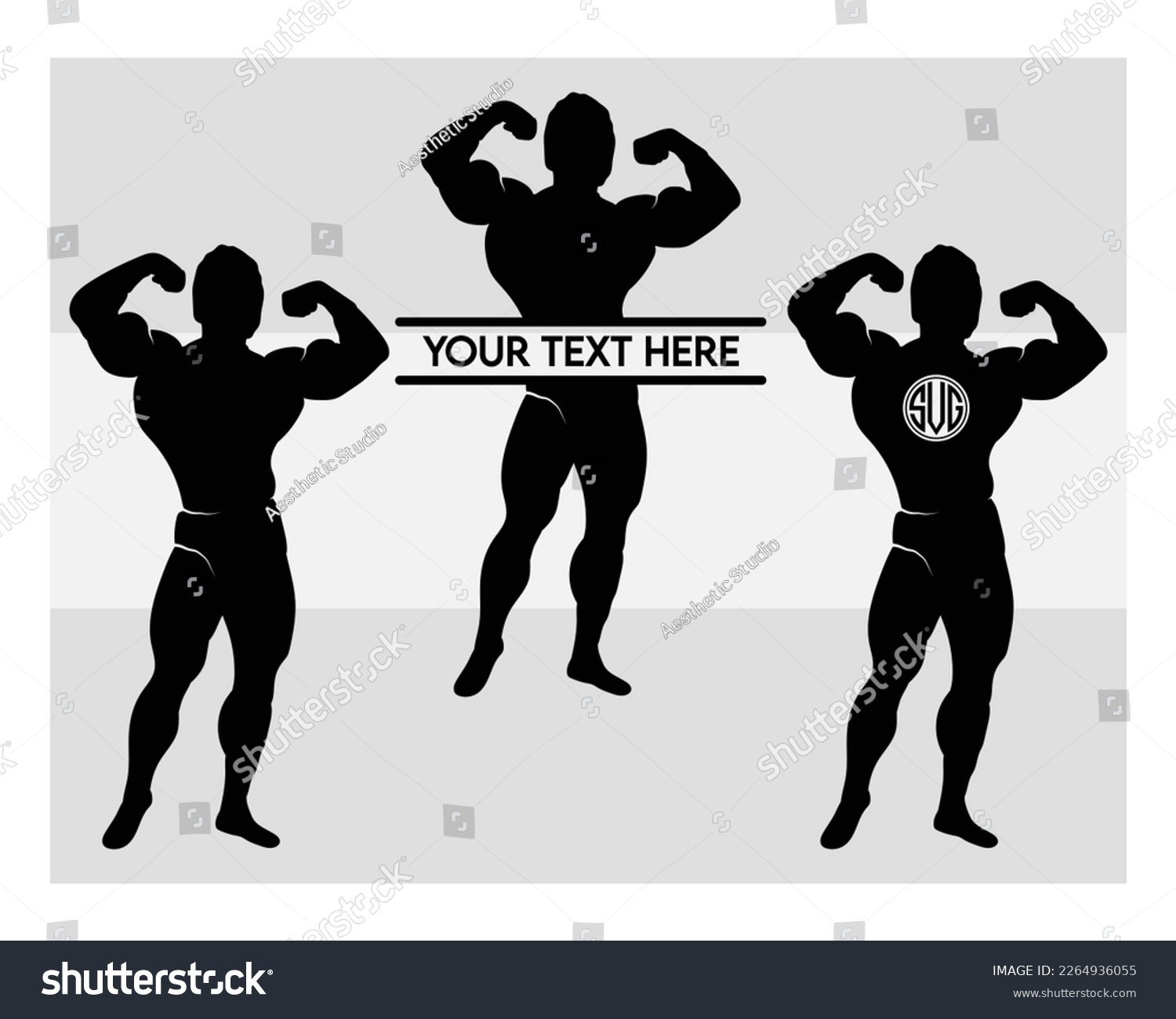 Bodybuilder SVG, Gym, Muscle Man Svg, Workout, - Royalty Free Stock ...