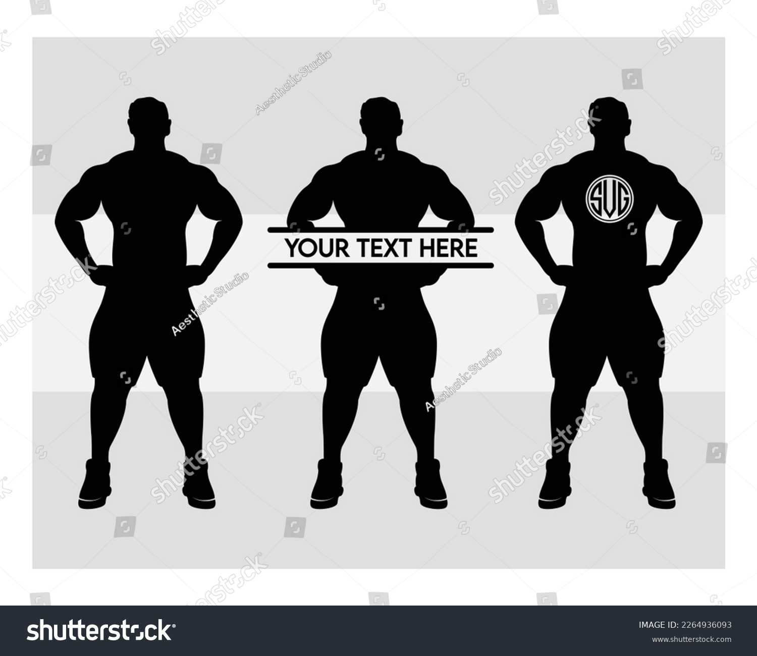 Bodybuilder SVG, Gym, Muscle Man Svg, Workout, - Royalty Free Stock ...