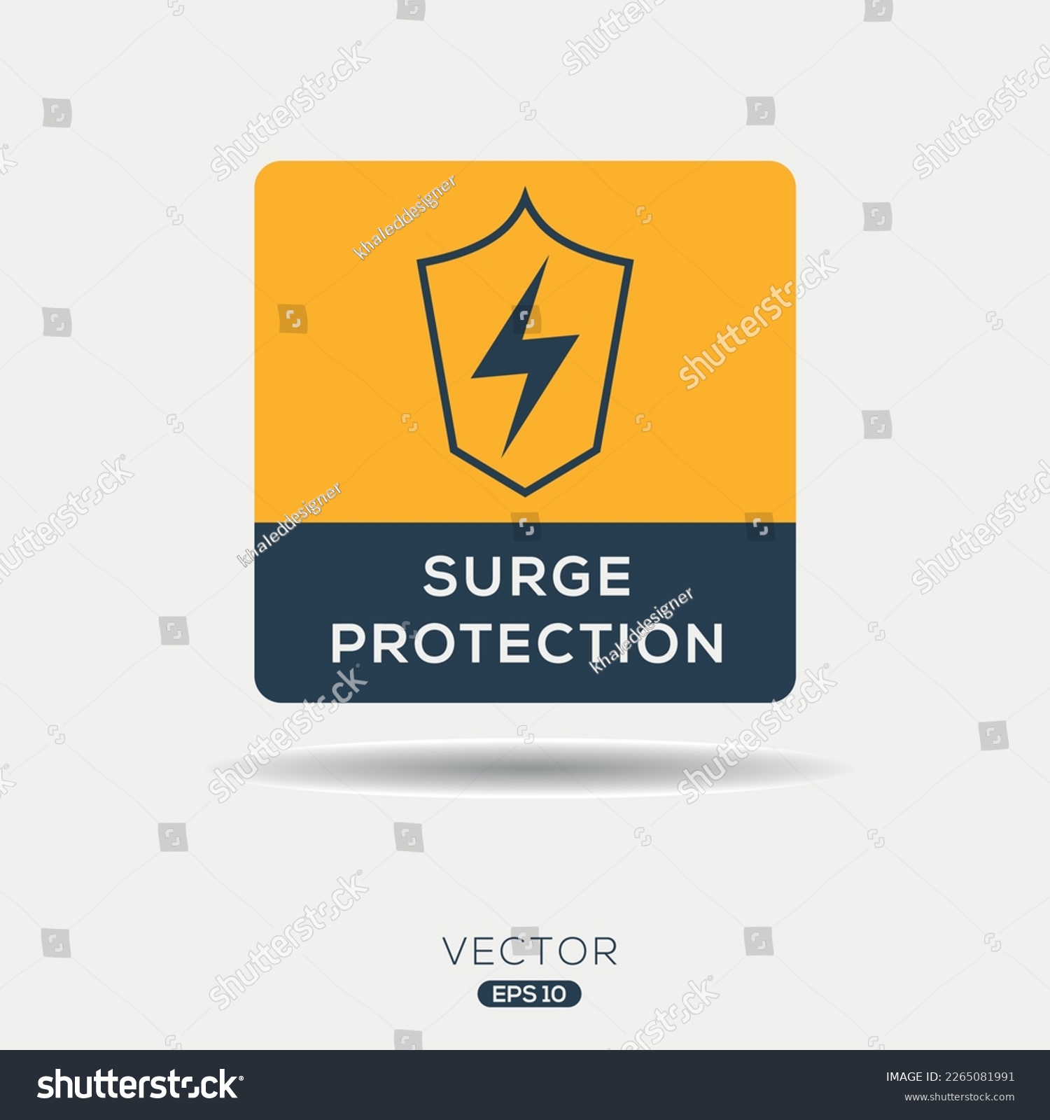 Creative (Surge Protection) Icon, Vector sign. #2265081991