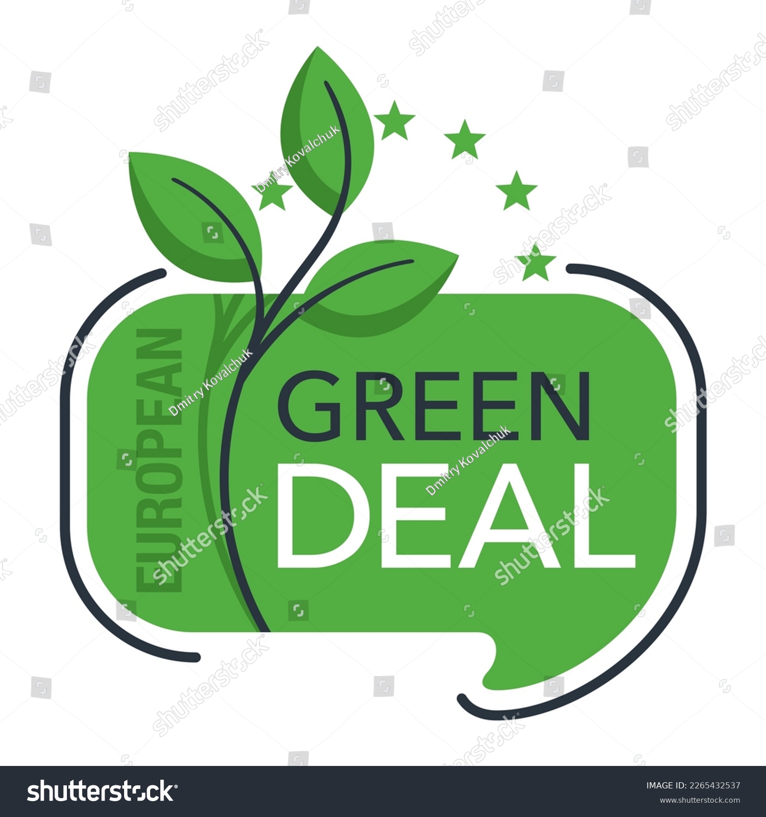 European Green Deal - set of policy initiatives - Royalty Free Stock ...