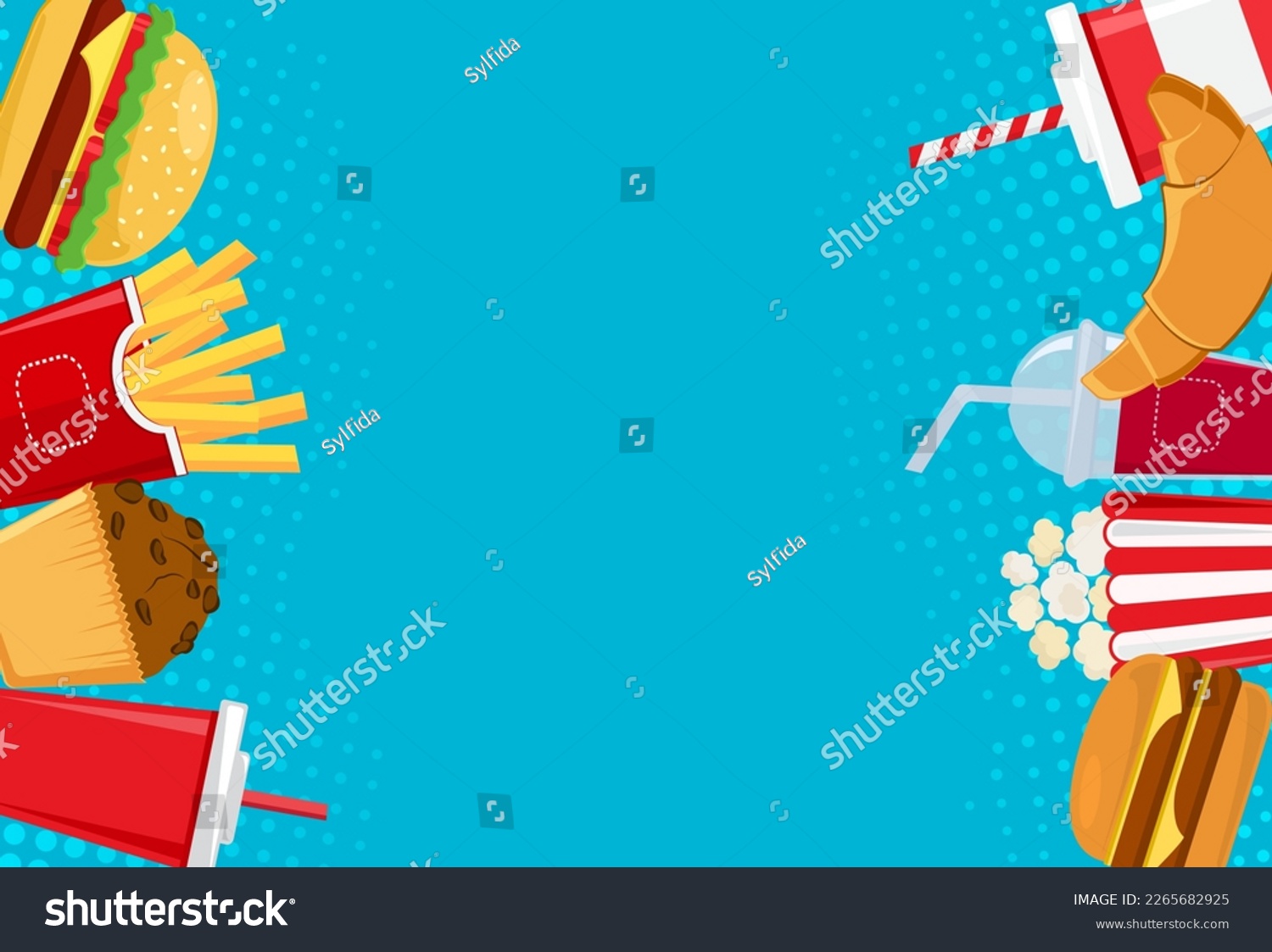 Fast food menu banner, comic background, - Royalty Free Stock Vector ...