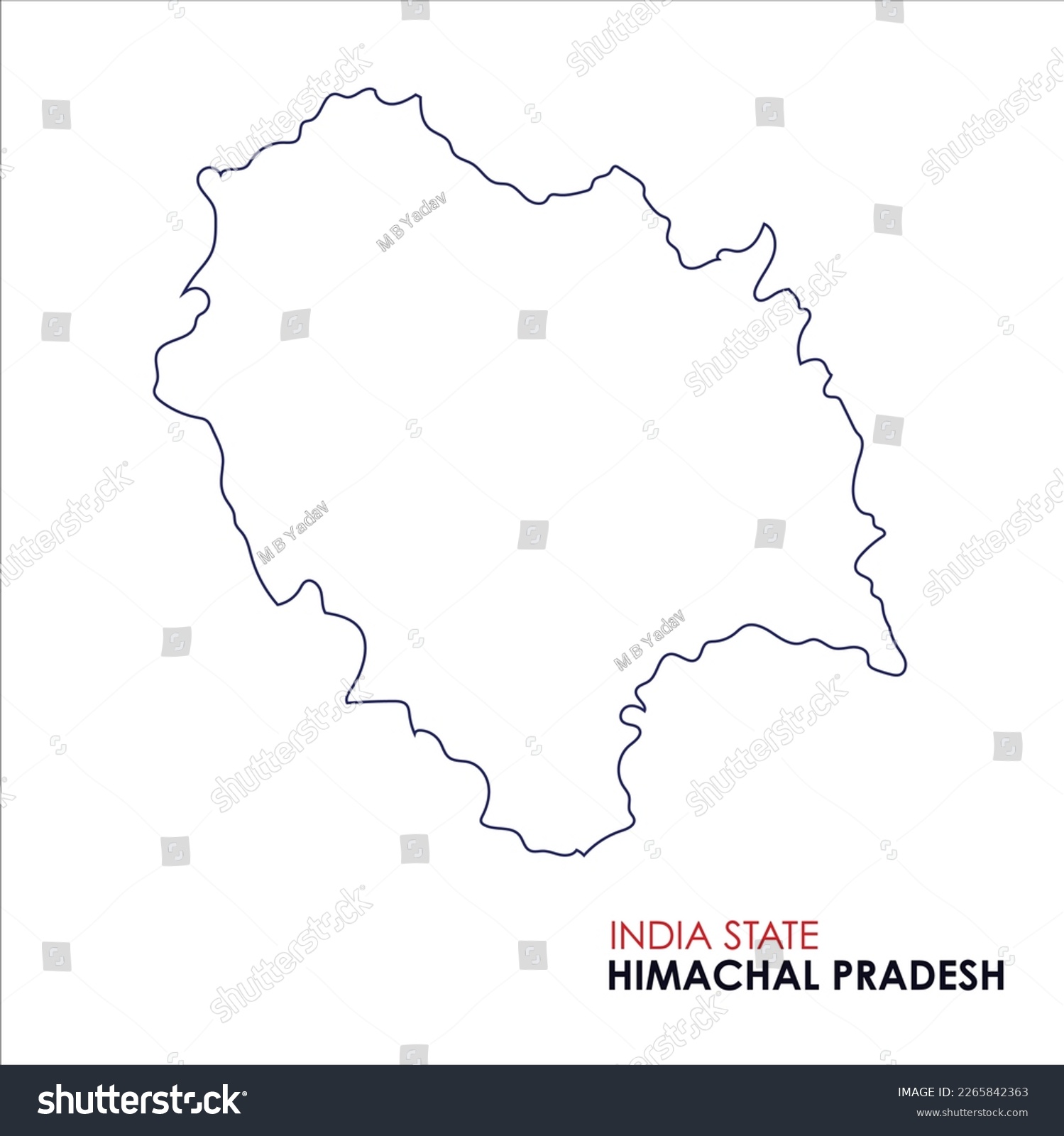 Himachal Pradesh, India, vector map, High - Royalty Free Stock Vector ...