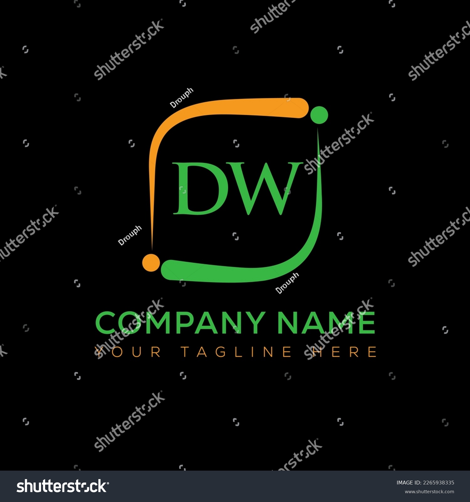 DW letter logo creative design. DW unique design - Royalty Free Stock ...