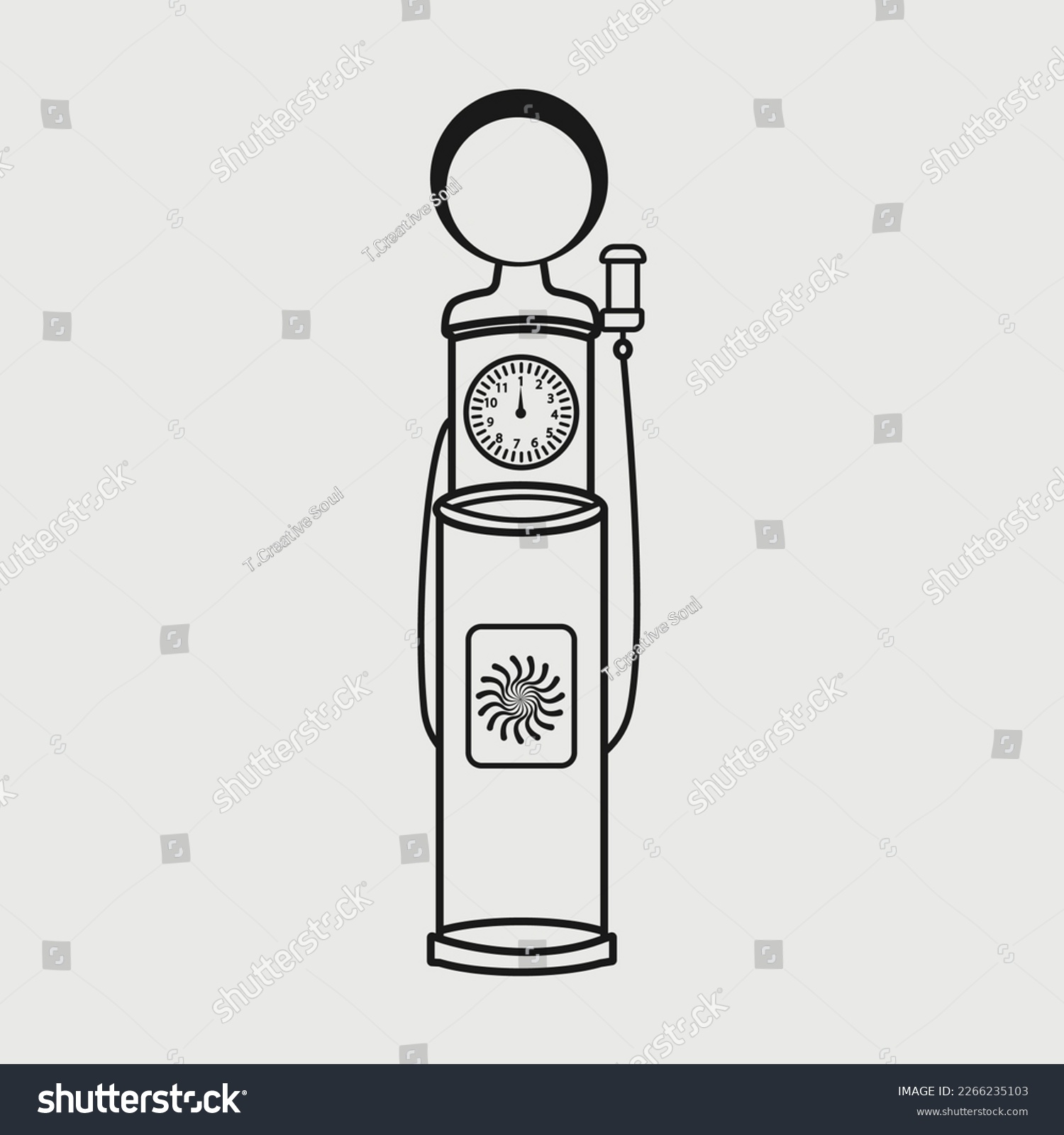 Gas Pump SVG Printable Vector Design - Royalty Free Stock Vector ...