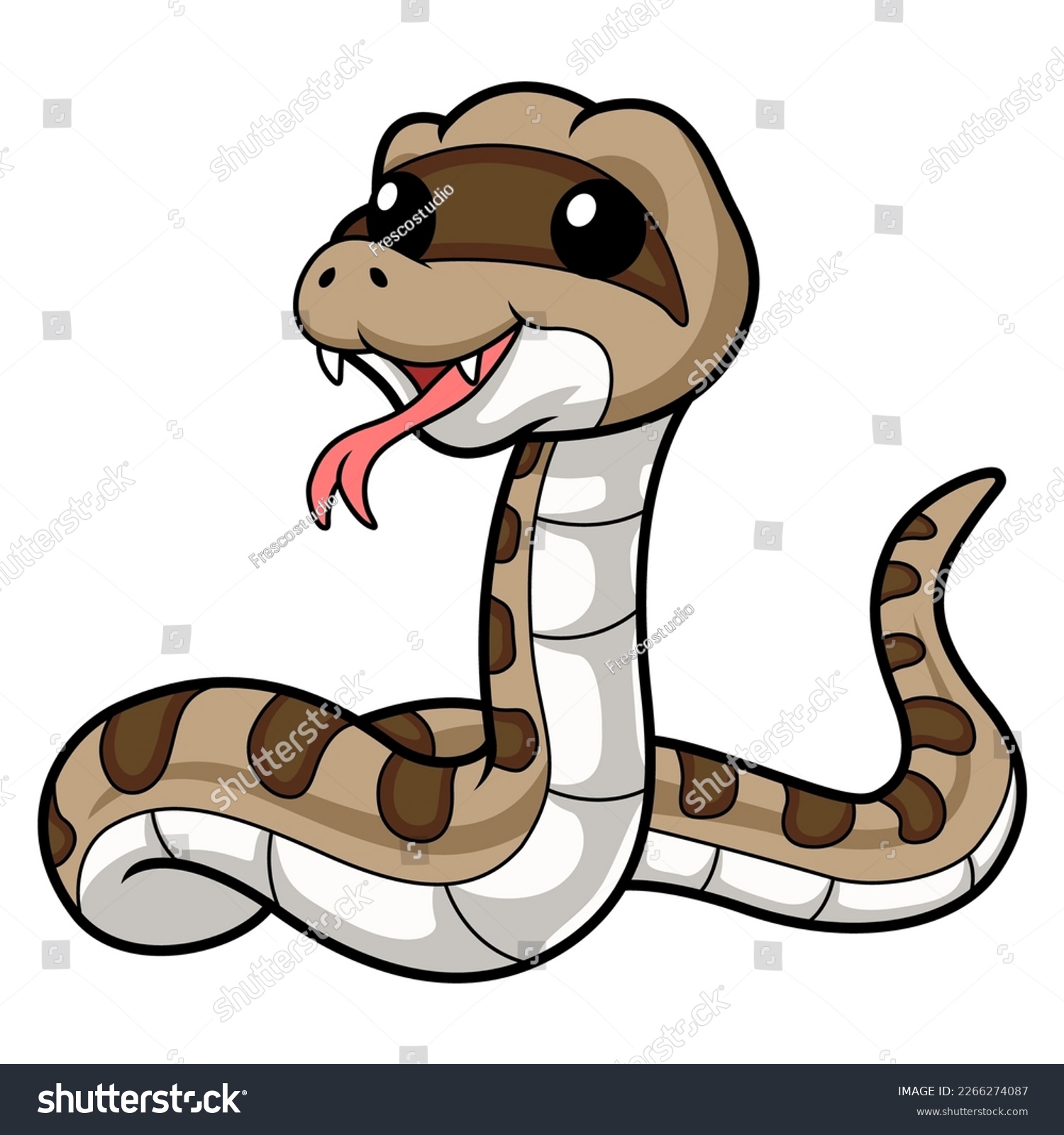 Cute happy gopher snake cartoon - Royalty Free Stock Vector 2266274087 ...