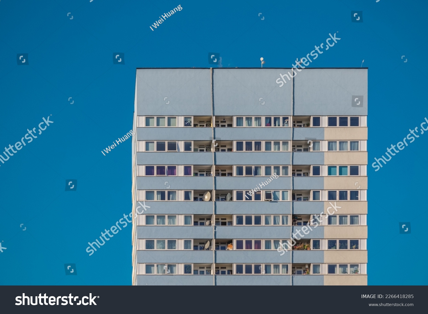 Council tower block in Abbey Road estate in Camden, London  #2266418285