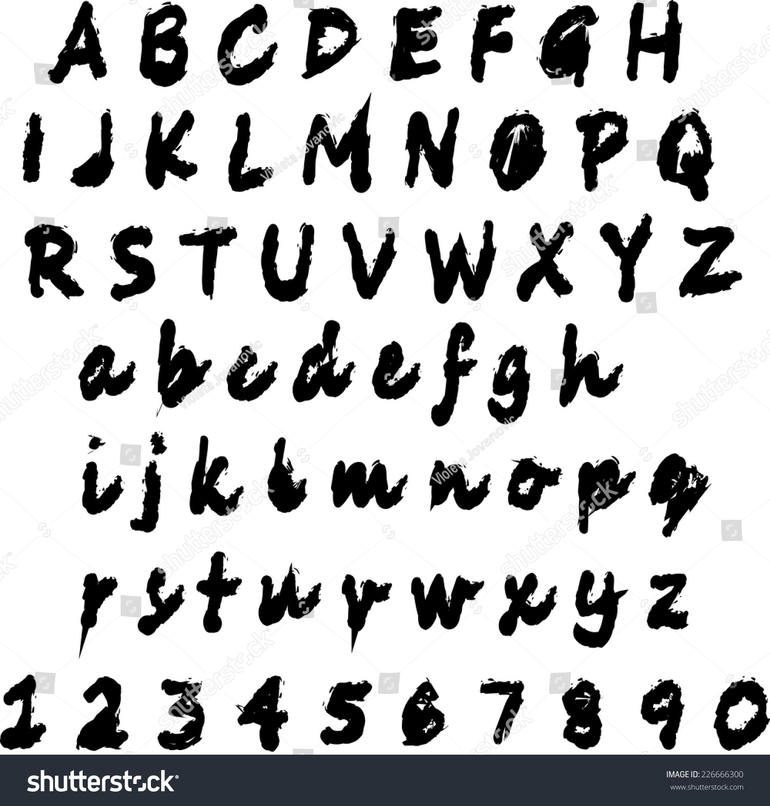 Vector alphabet.Letters of the alphabet written - Royalty Free Stock ...