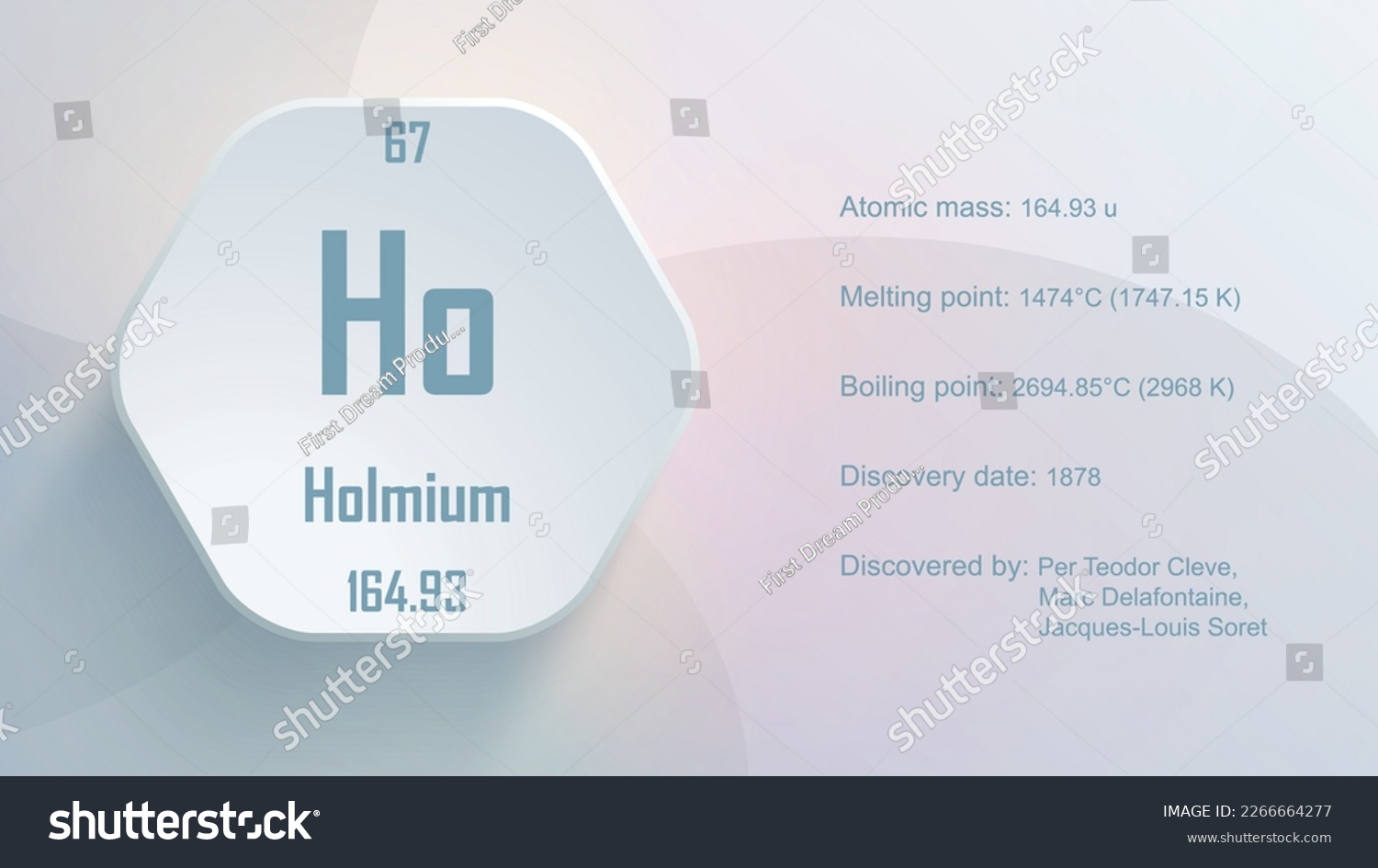 Modern periodic table element Holmium 3D Vector - Royalty Free Stock ...