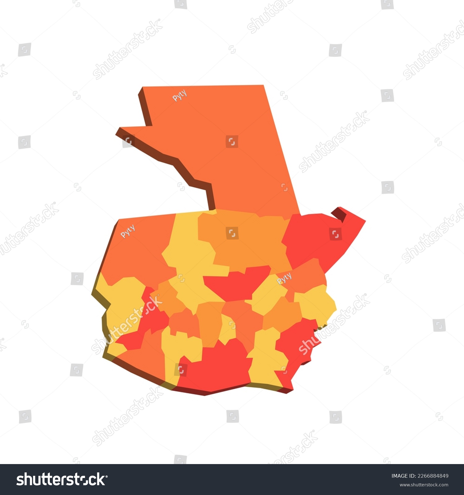 Guatemala political map of administrative - Royalty Free Stock Vector ...