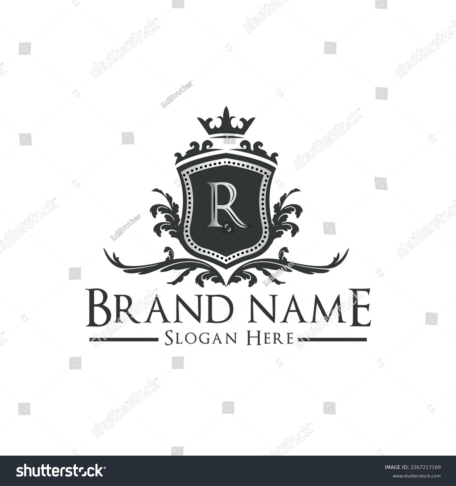 Luxury Royal Crest Heraldic Logos - Royalty Free Stock Vector ...