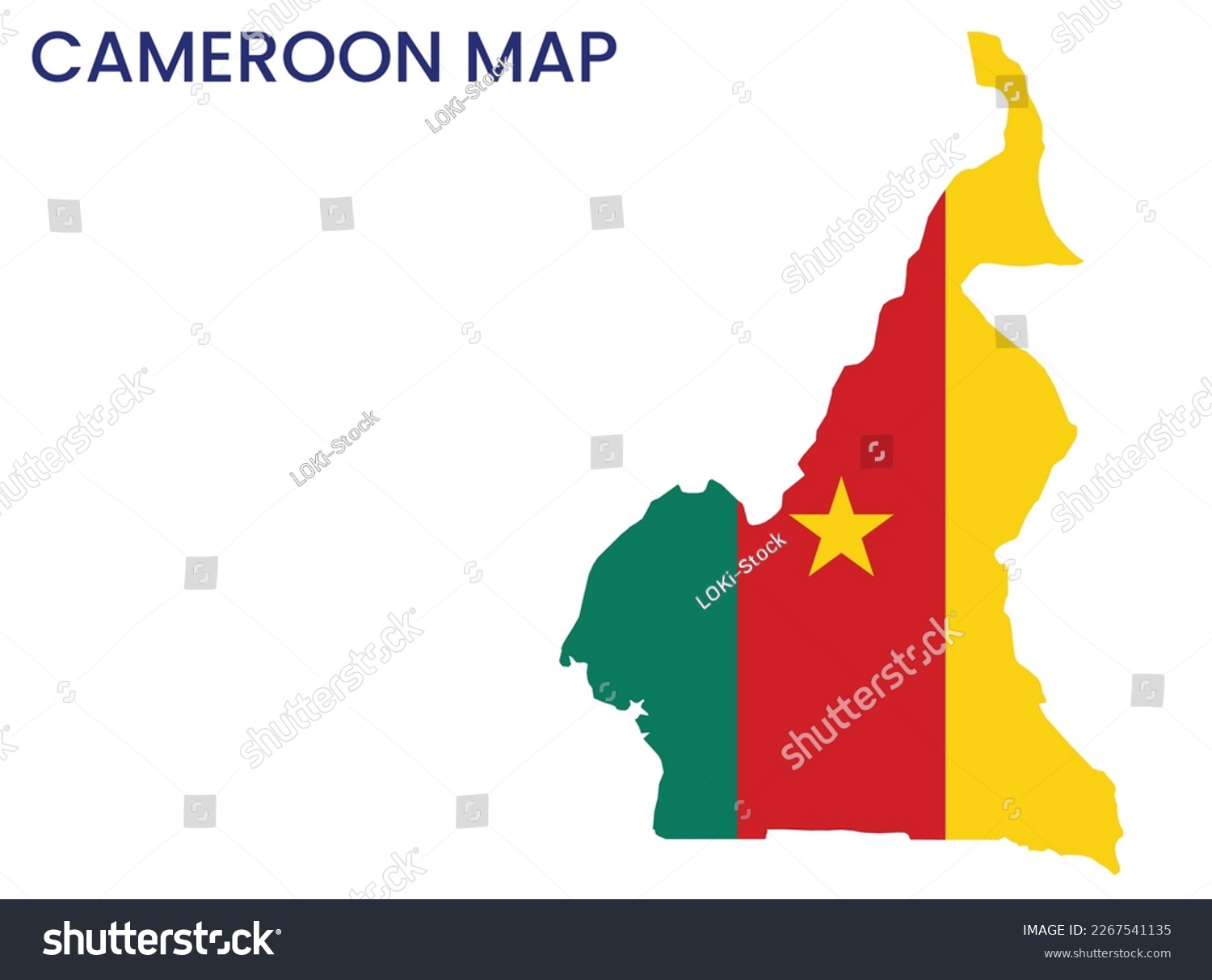 High Detailed Map Of Cameroon Outline Map Of Royalty Free Stock   Avopix 2267541135 