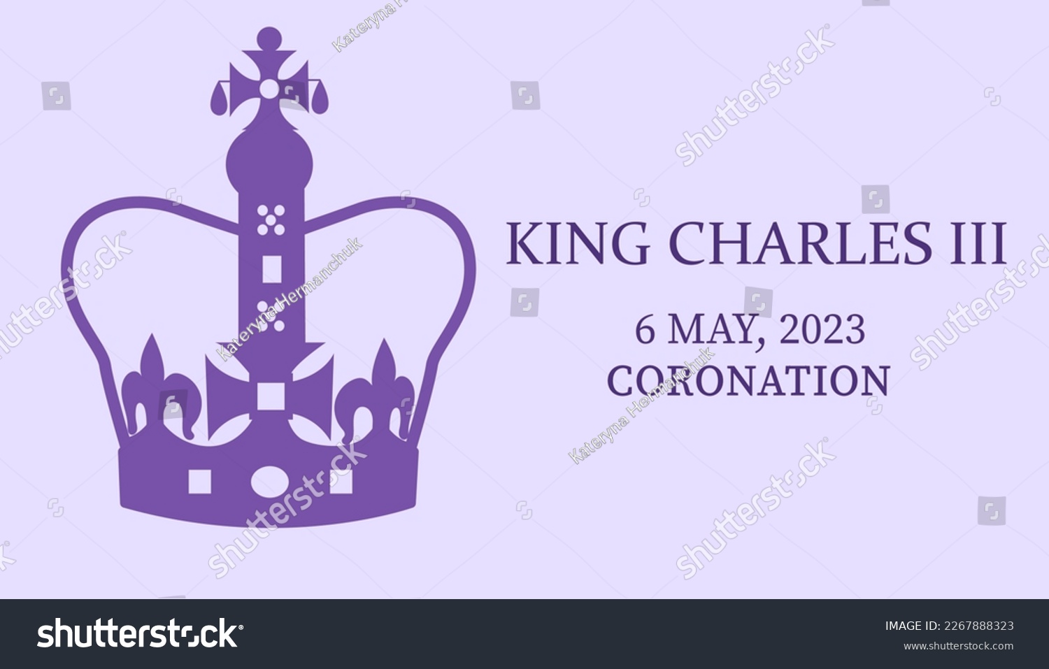 King Charles III Coronation. King crown, May 6 - Royalty Free Stock ...