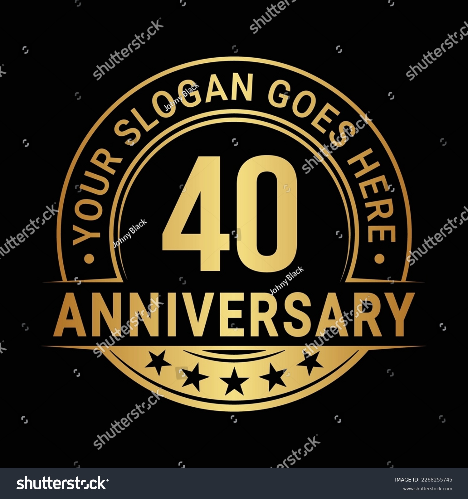 40 years anniversary logo design template. 40th - Royalty Free Stock ...