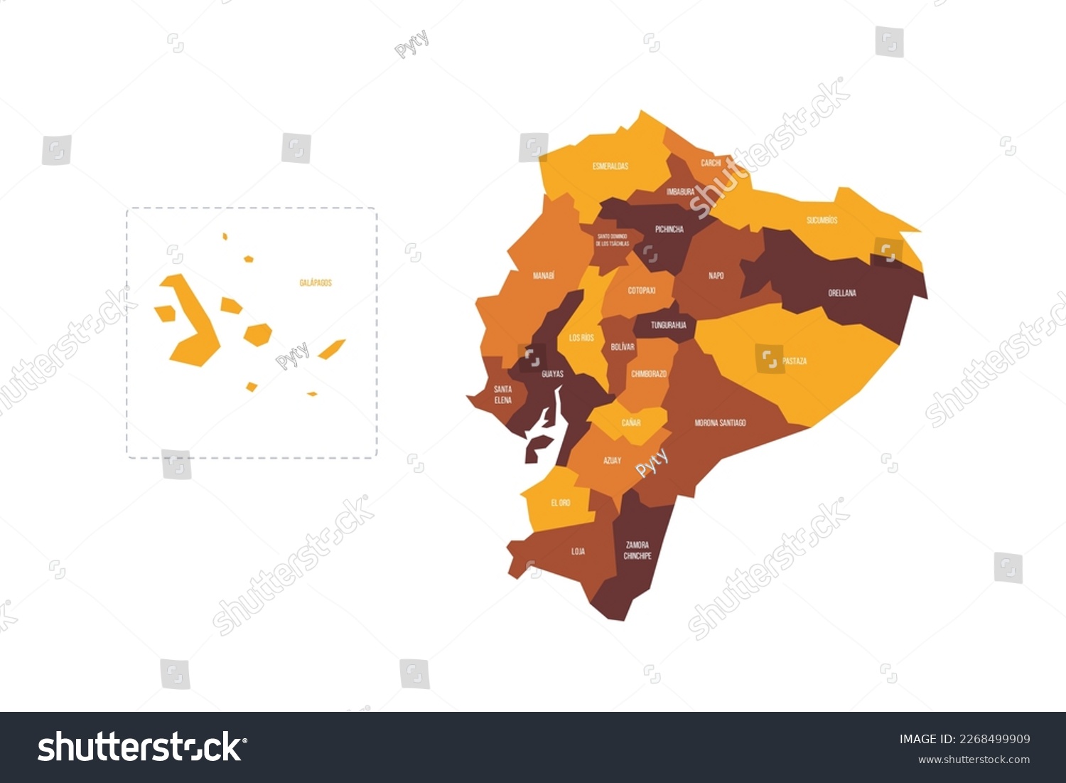 Ecuador political map of administrative - Royalty Free Stock Vector ...