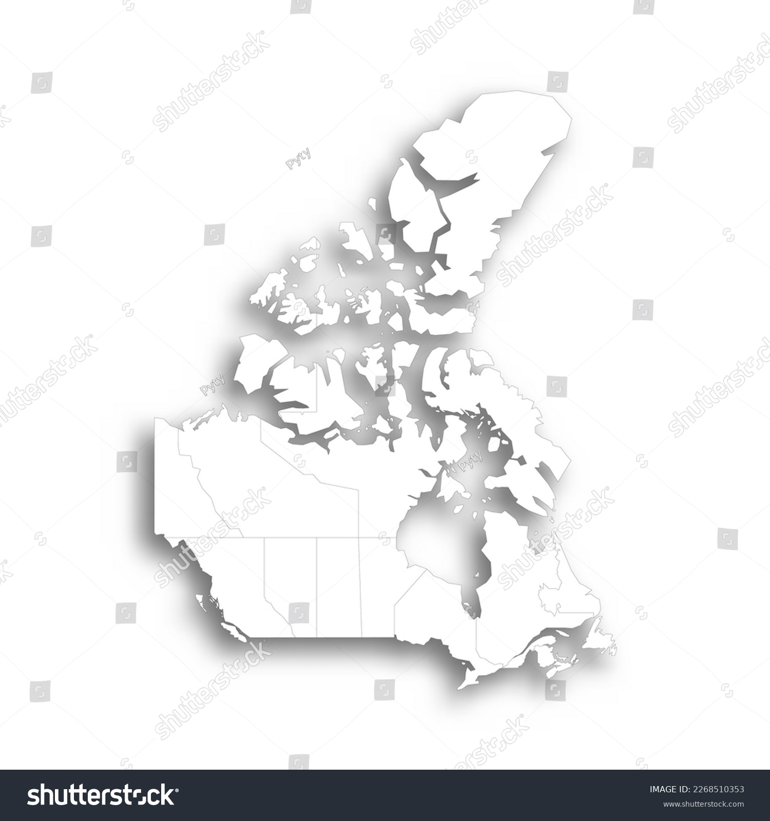 Canada political map of administrative divisions - Royalty Free Stock ...