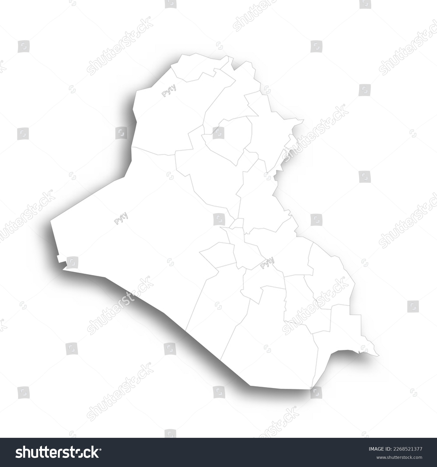 Iraq political map of administrative divisions - - Royalty Free Stock ...
