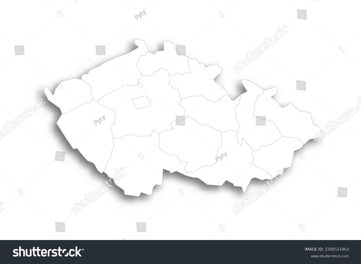 Czech Republic Political Map Of Administrative Royalty Free Stock Vector 2268521463