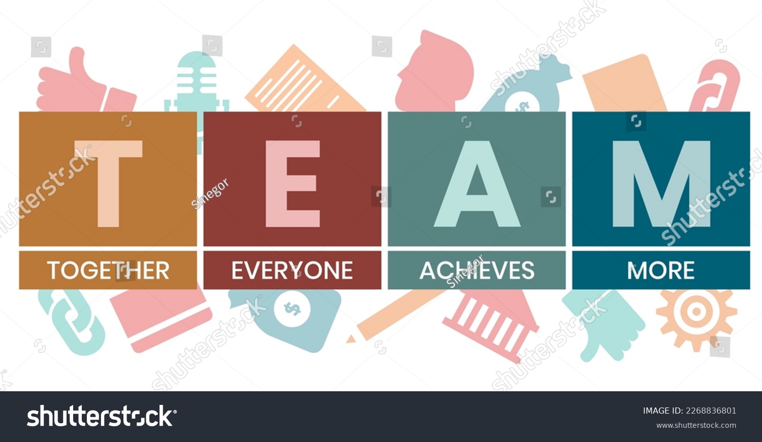 Team - Together Everyone Achieves More acronym, - Royalty Free Stock ...