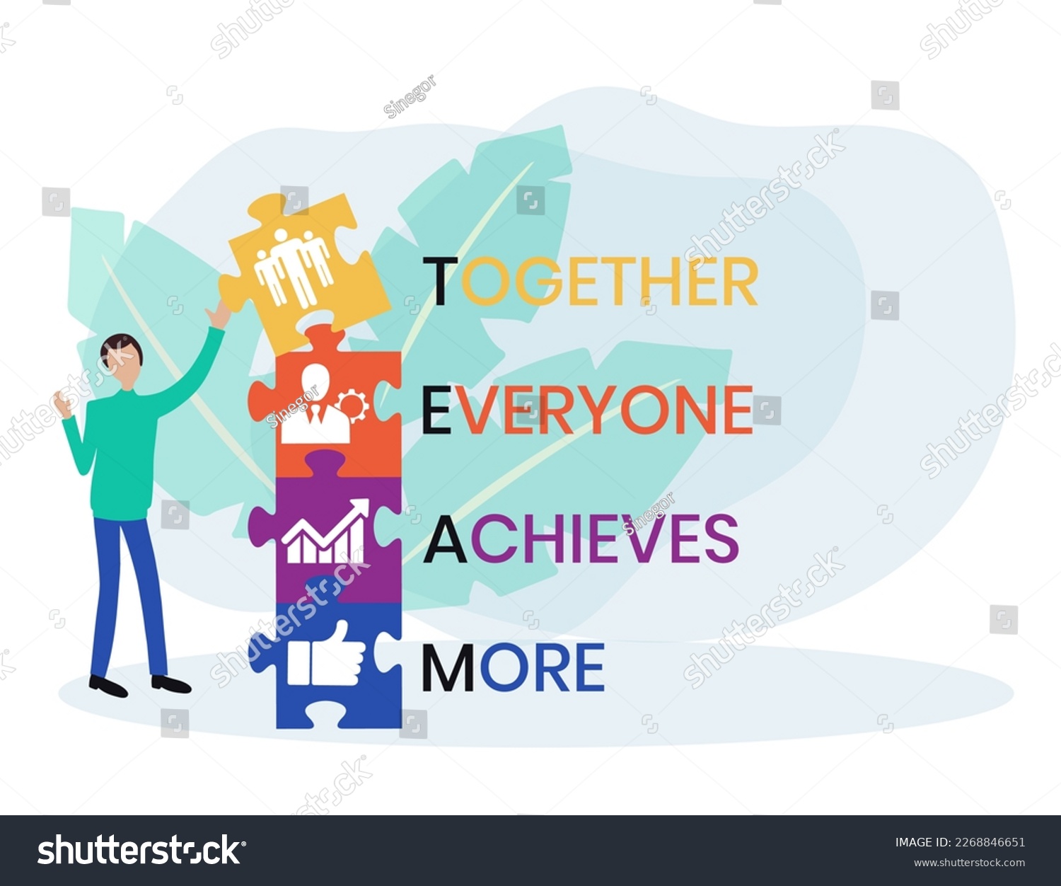 Team - Together Everyone Achieves More acronym, - Royalty Free Stock ...