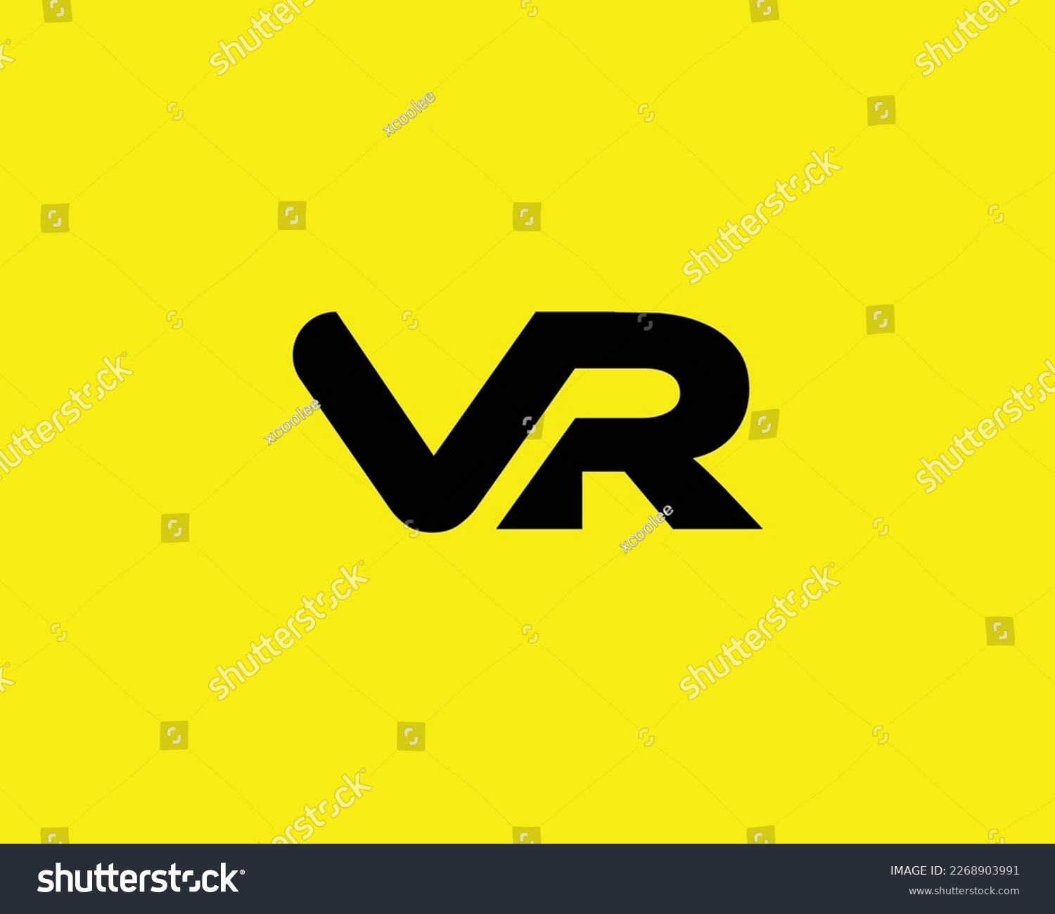 Vr Logo Design Vector Template Royalty Free Stock Vector 2268903991