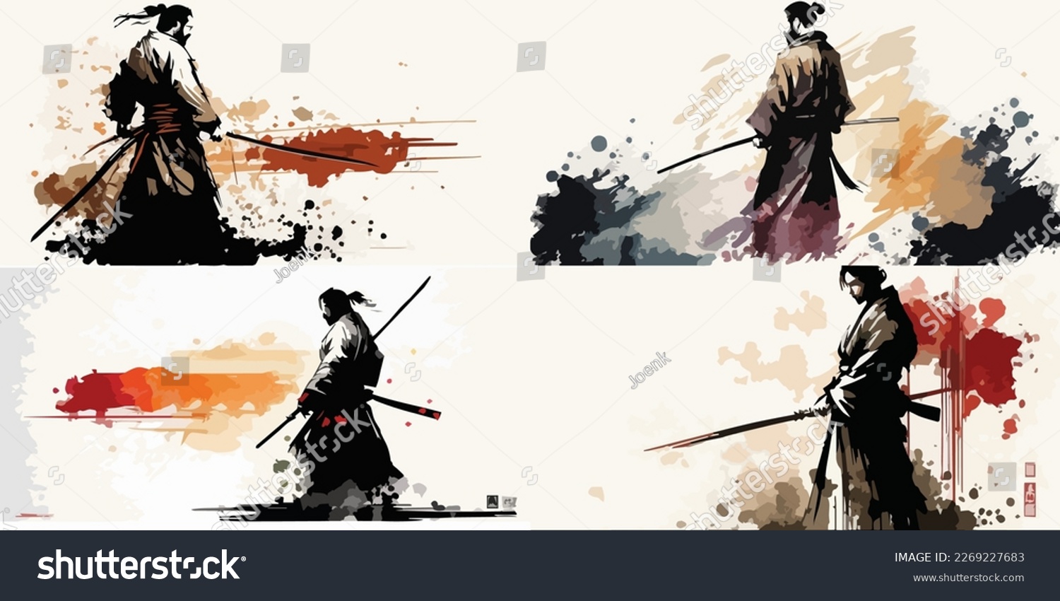 Illustration of iaido man martial arts Japanese - Royalty Free Stock ...