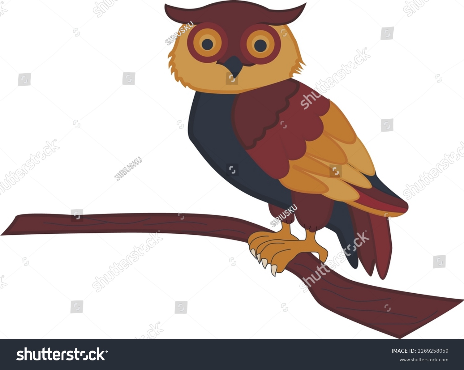 Owl vector illustrations. dsign Vector - Royalty Free Stock Vector ...