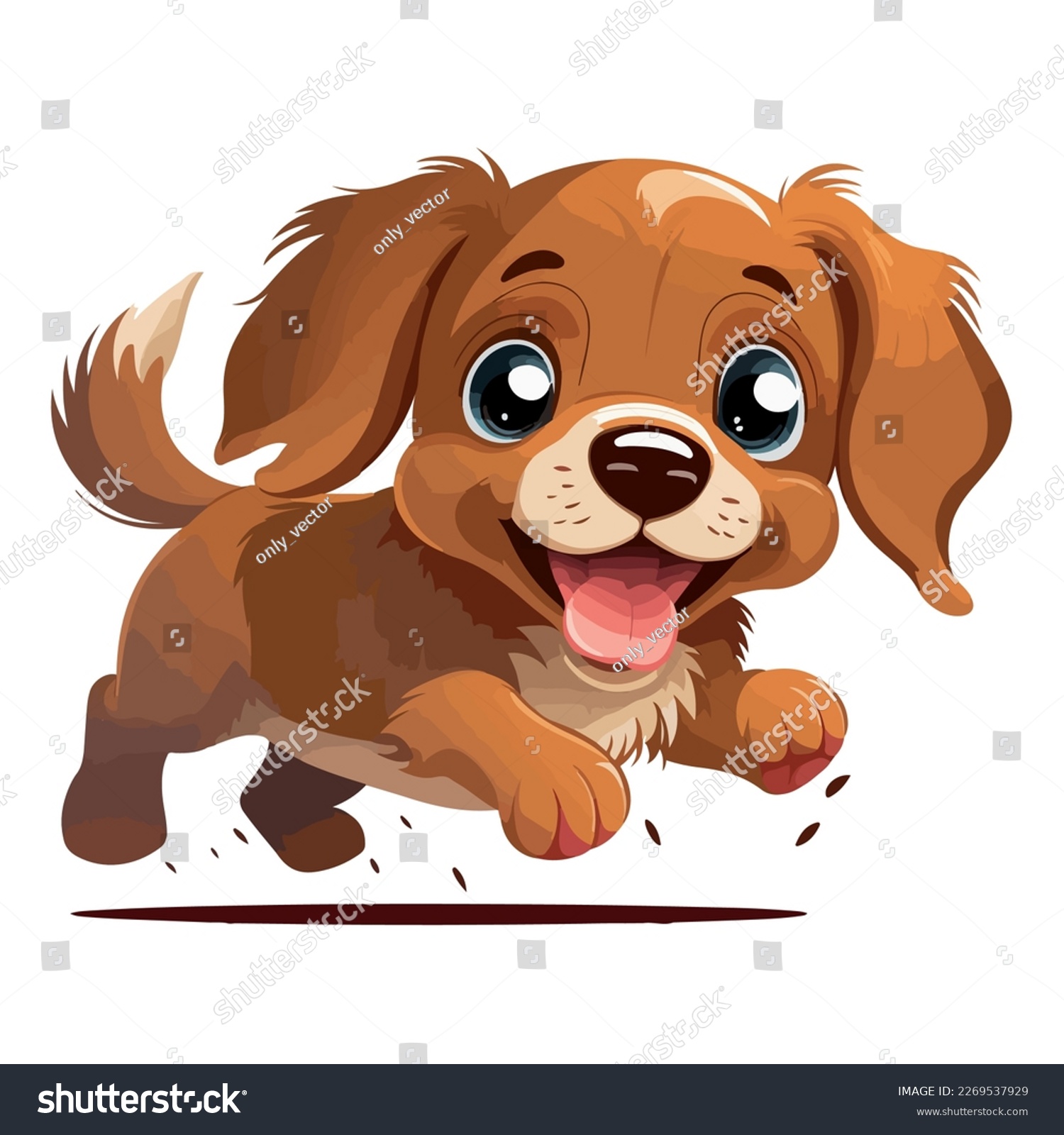 Little brown dog. Little baby dog. A friendly - Royalty Free Stock ...