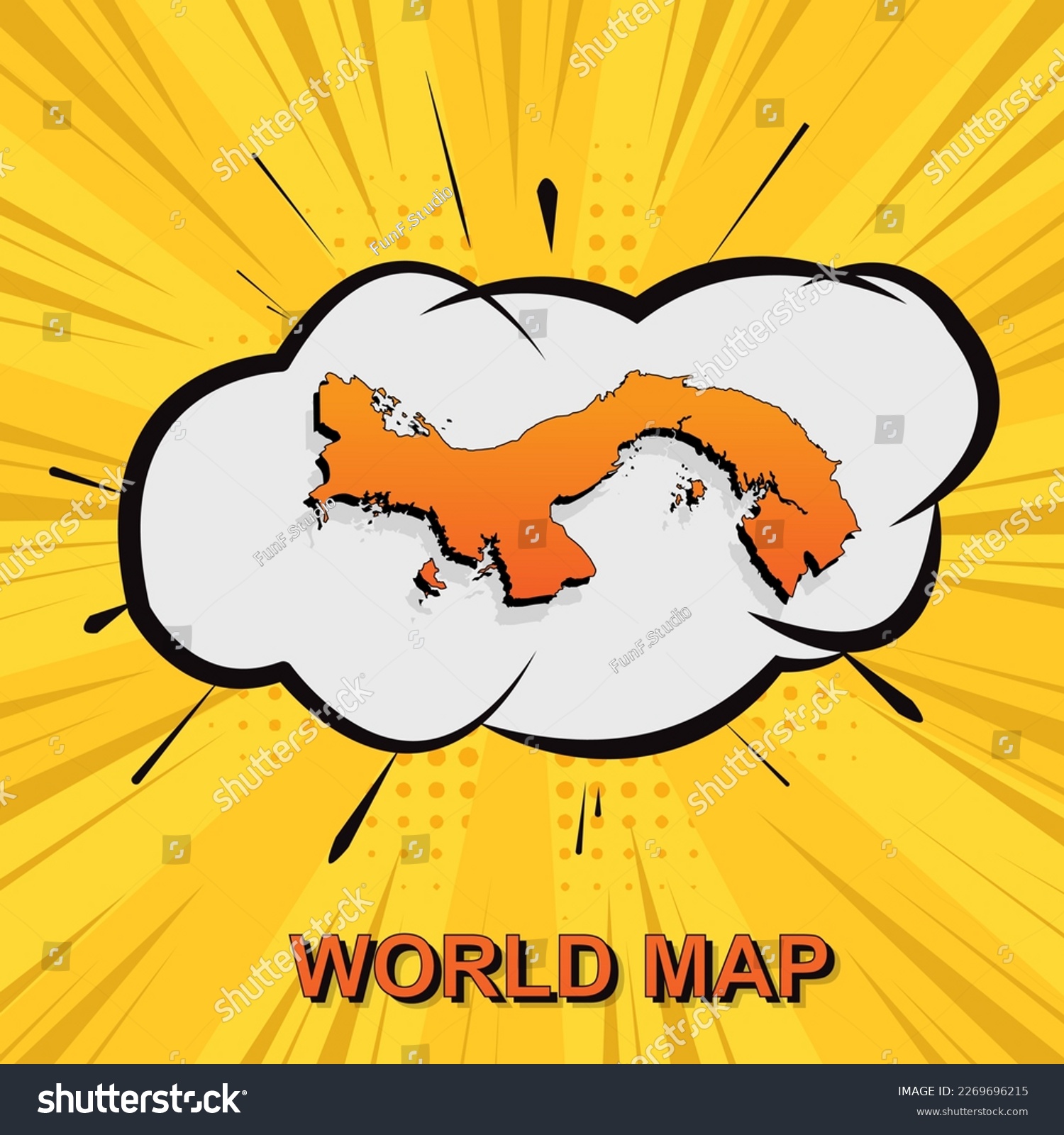 Panama Map - World map vector template with - Royalty Free Stock Vector ...
