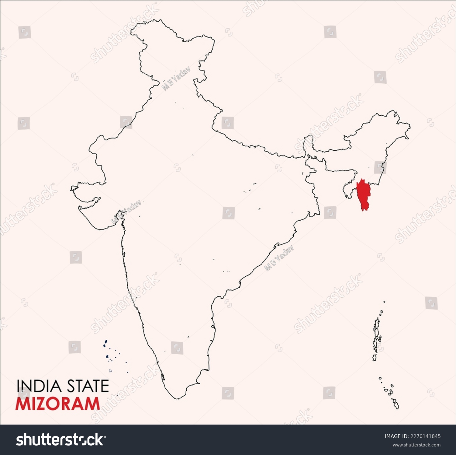 Map of Mizoram, Mizoram state location in Indian - Royalty Free Stock ...