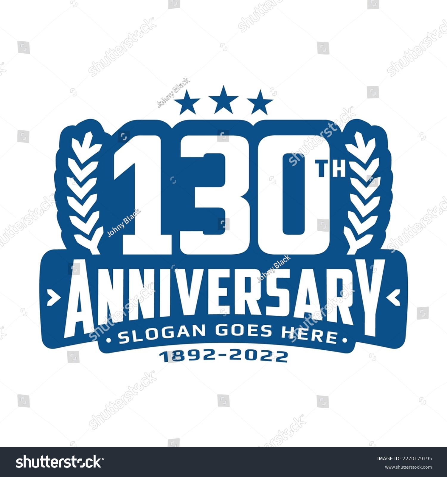 130 years anniversary logo design template. - Royalty Free Stock Vector ...