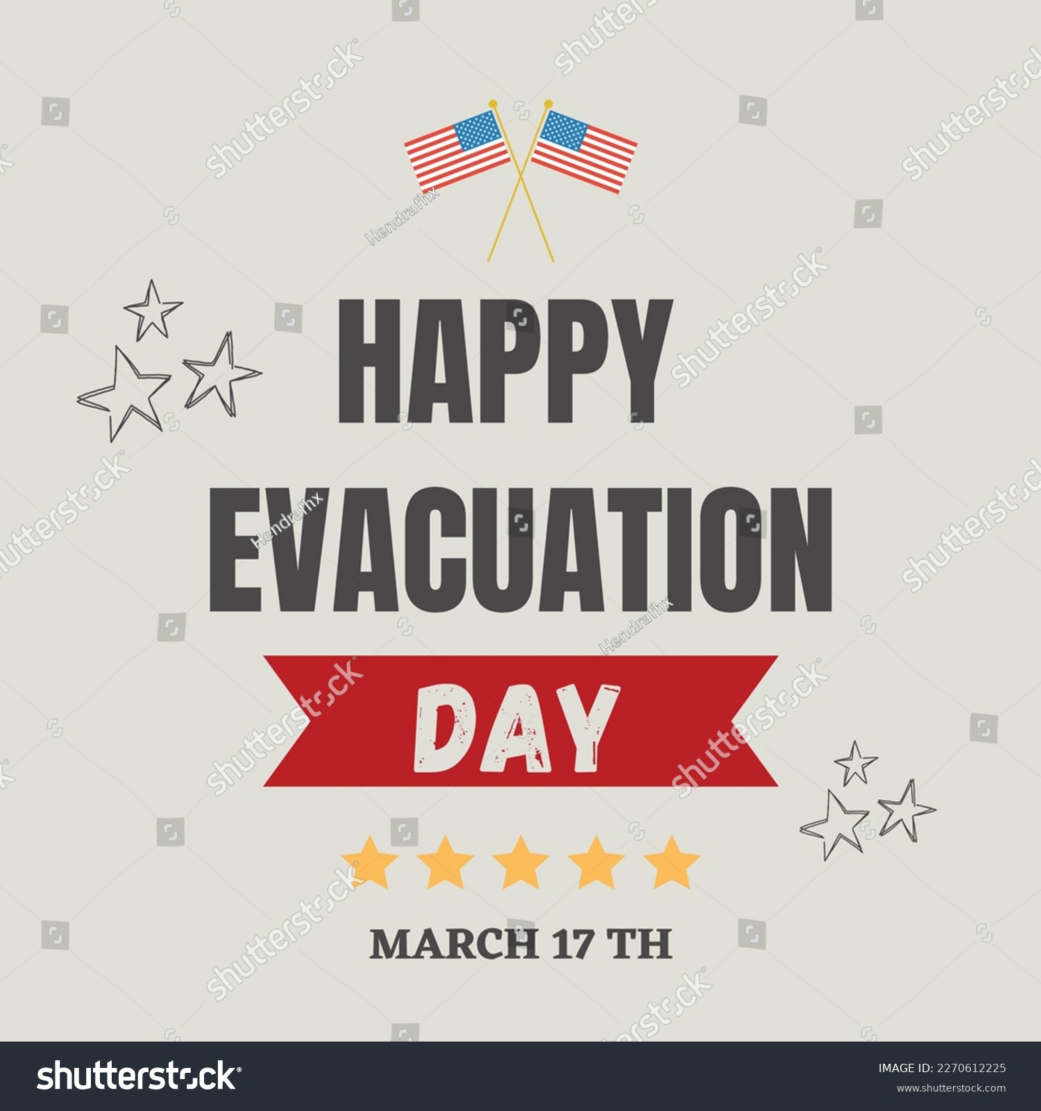 happy evacuation day poster for social media Royalty Free Stock