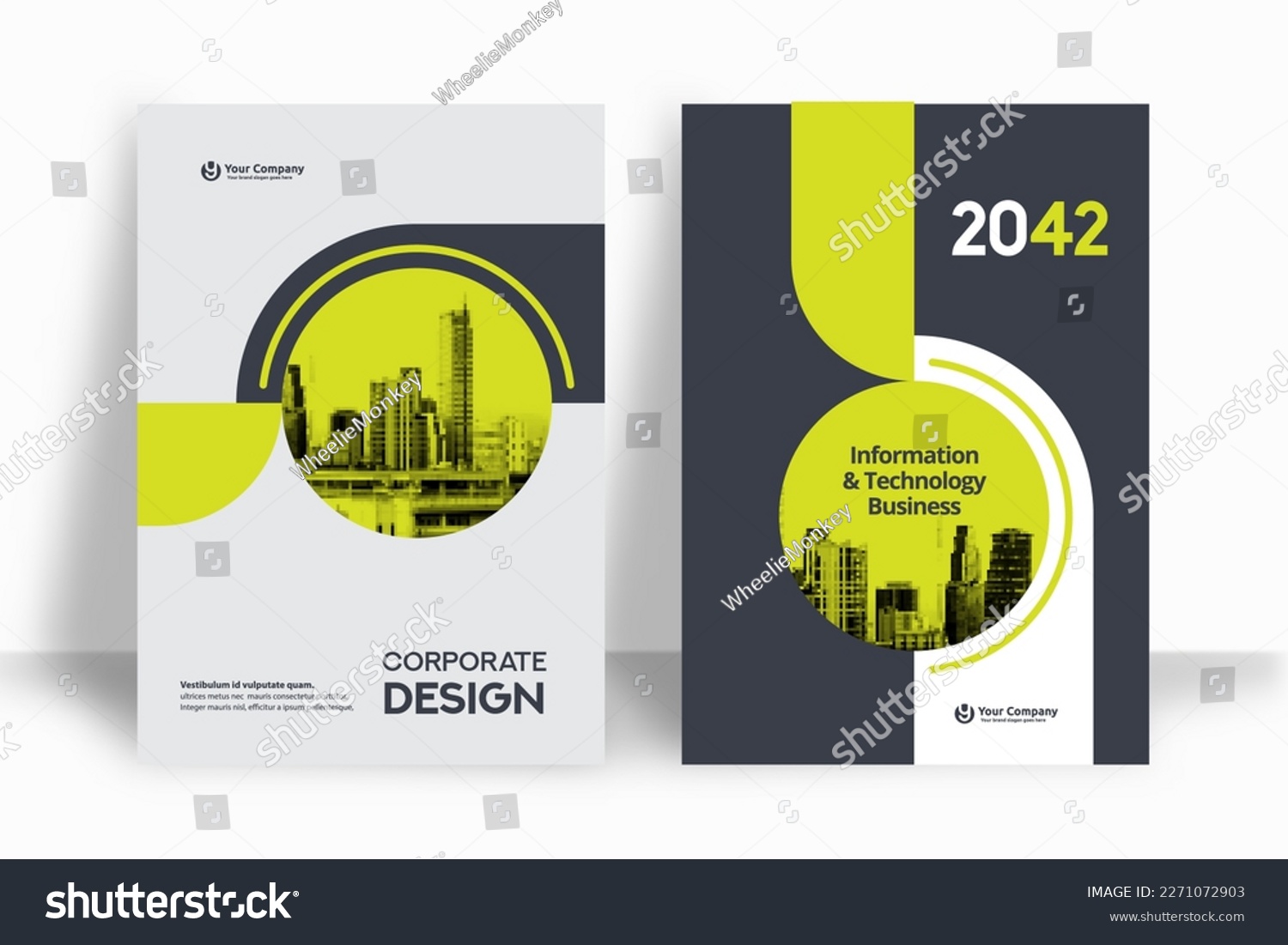 Corporate Book Cover Design Template in A4. Can be adapt to Brochure, Annual Report, Magazine,Poster, Business Presentation, Portfolio, Flyer, Banner, Website. #2271072903