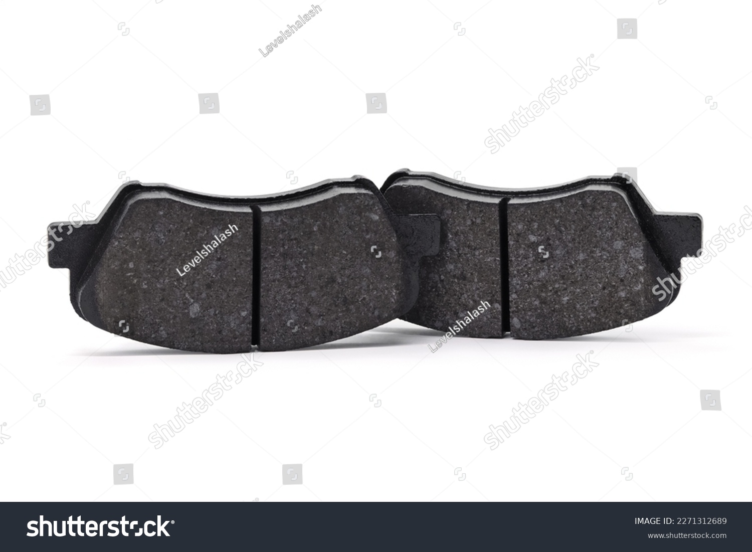 Brake pads for passenger car on white background #2271312689