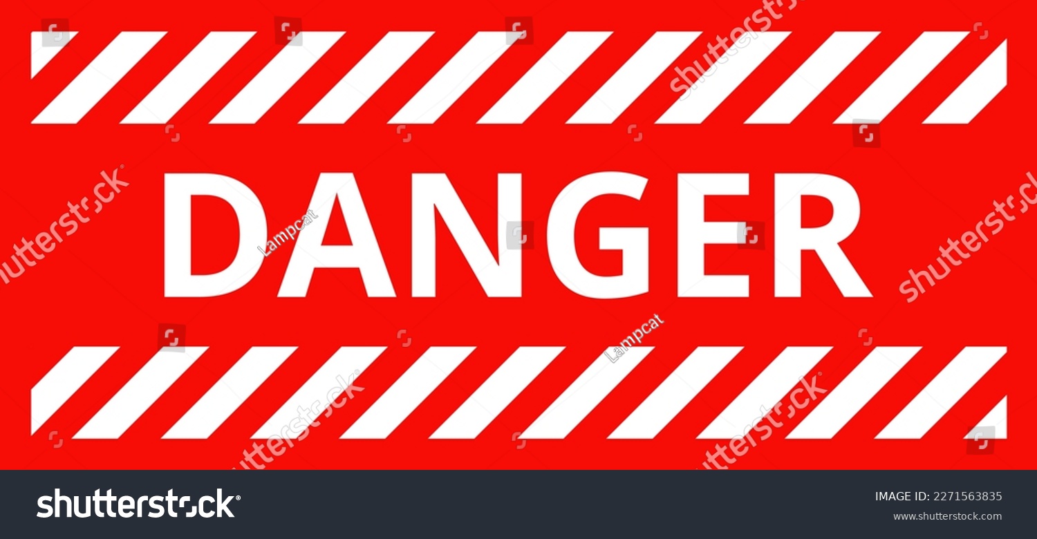 Attention, danger or caution sign. Various white - Royalty Free Stock ...