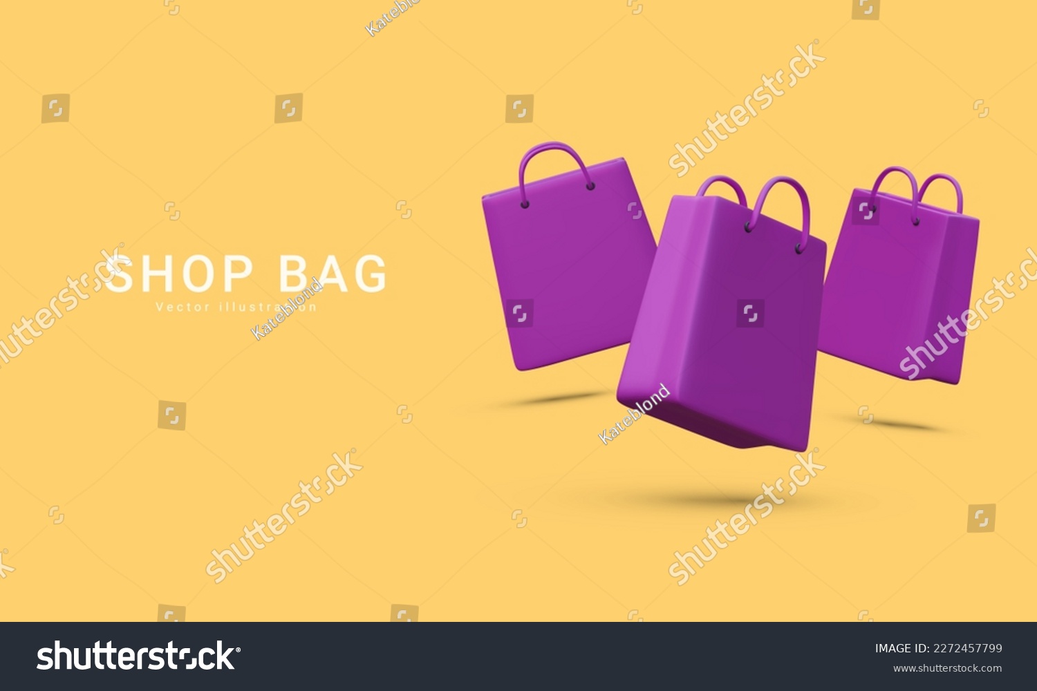 3D Vector illustration
Banner for online shopping with 3d realistic gift bags. Vector illustration #2272457799