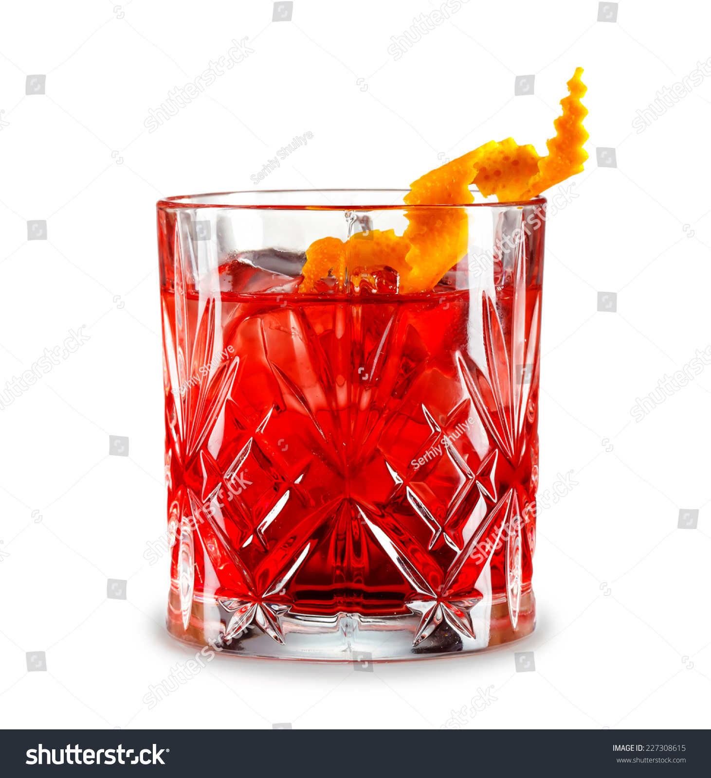 Classic Negroni cocktail isolated on white background #227308615