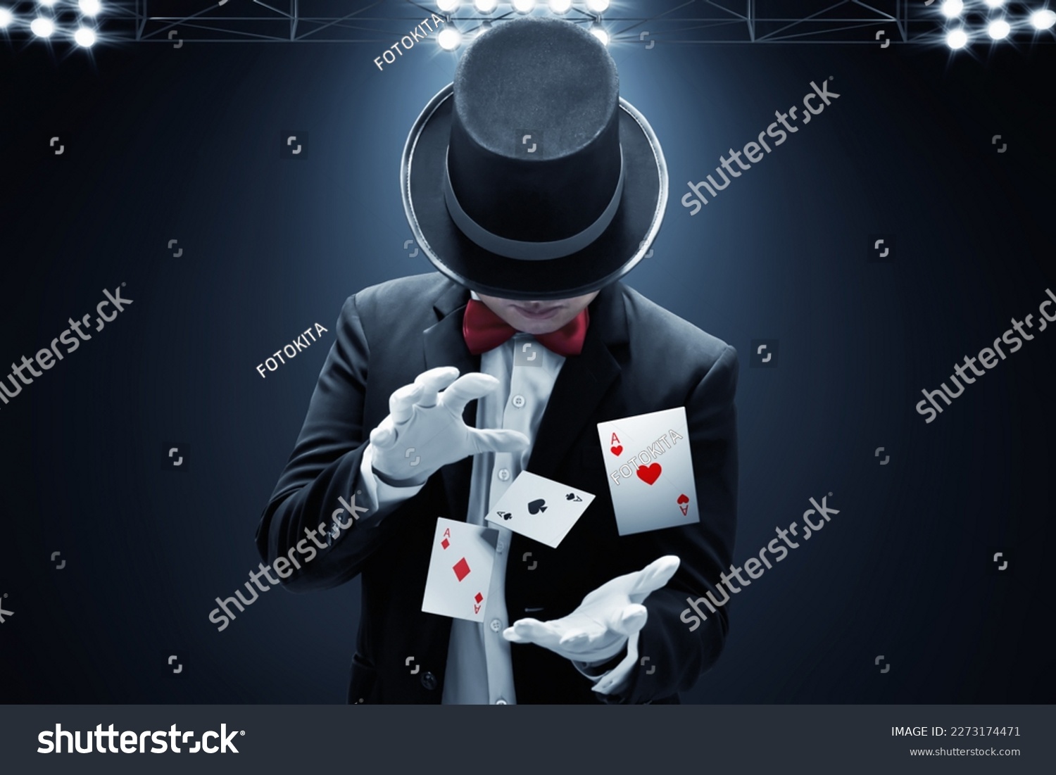 Magician hands showing magic trick #2273174471