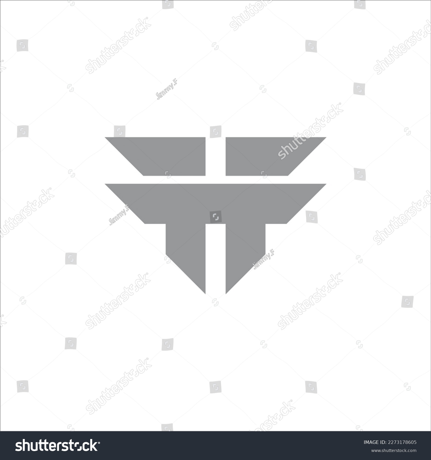 double F letter form logo - Royalty Free Stock Vector 2273178605 ...