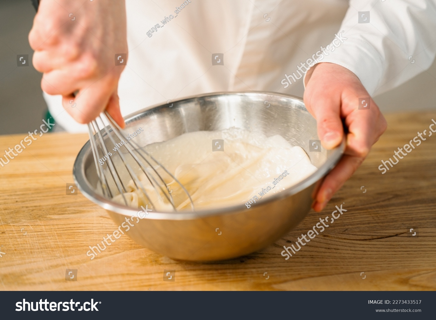 Professional kitchen chef prepares pancake #2273433517