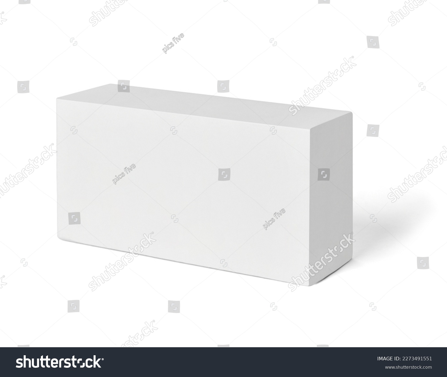 Close up of a white box mock up template on white background #2273491551